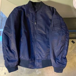 Uniqlo men’s bomber jacket navy blue size L